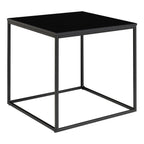 Vita bijzettafel - bijzettafel, zwart, zwart frame 45x45x45 cm