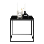 Vita bijzettafel - bijzettafel, zwart, zwart frame 45x45x45 cm