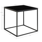 Vita bijzettafel - bijzettafel, zwart, zwart frame 45x45x45 cm