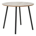 Aalst Salontafel - salontafel, travertijnlook, zwarte poten ø55x45 cm