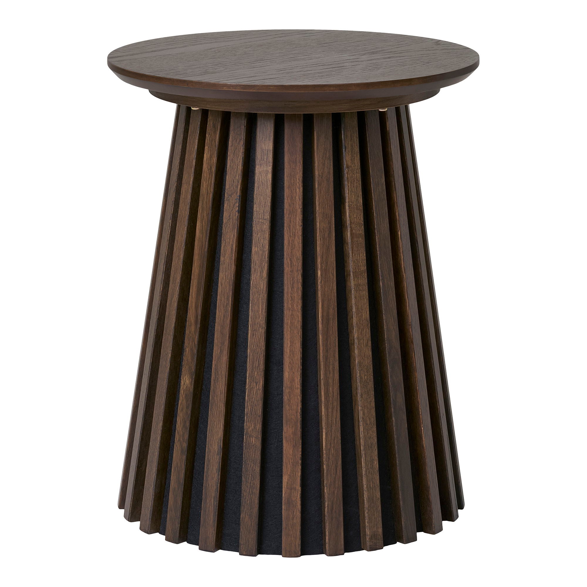 Osaka Bijzettafel - Bijzettafel, eikenfineer, gerookt ø40x50 cm