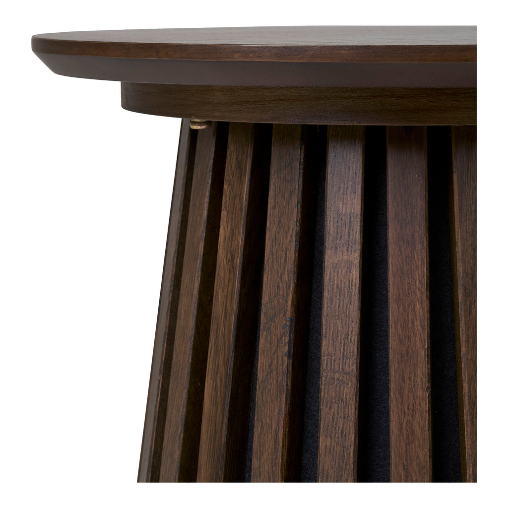 Osaka Bijzettafel - Bijzettafel, eikenfineer, gerookt ø40x50 cm