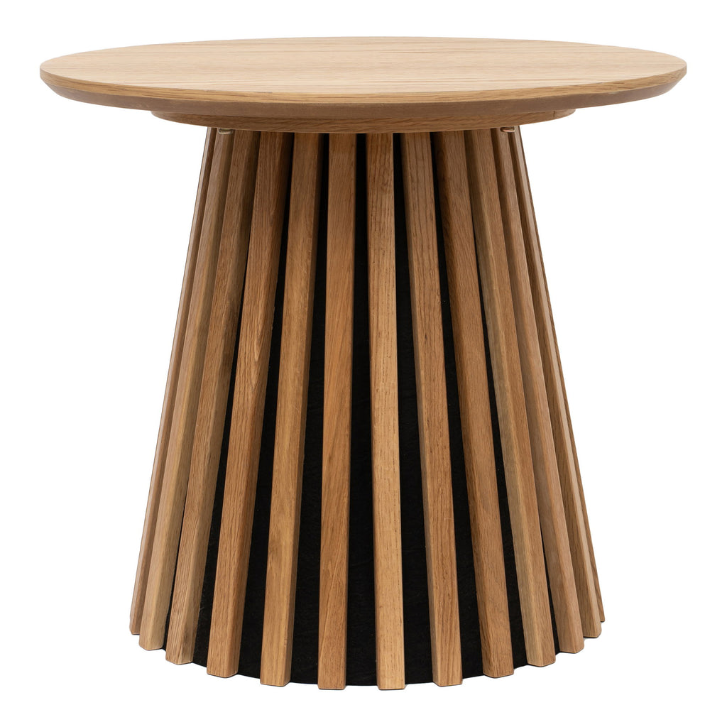 Osaka Bijzettafel - bijzettafel, eikenfineer, naturel ø50x45 cm