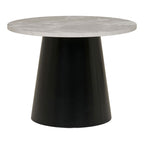 Brito Salontafel - Salontafel, marmerlook, grijs/zwart ø60x45 cm