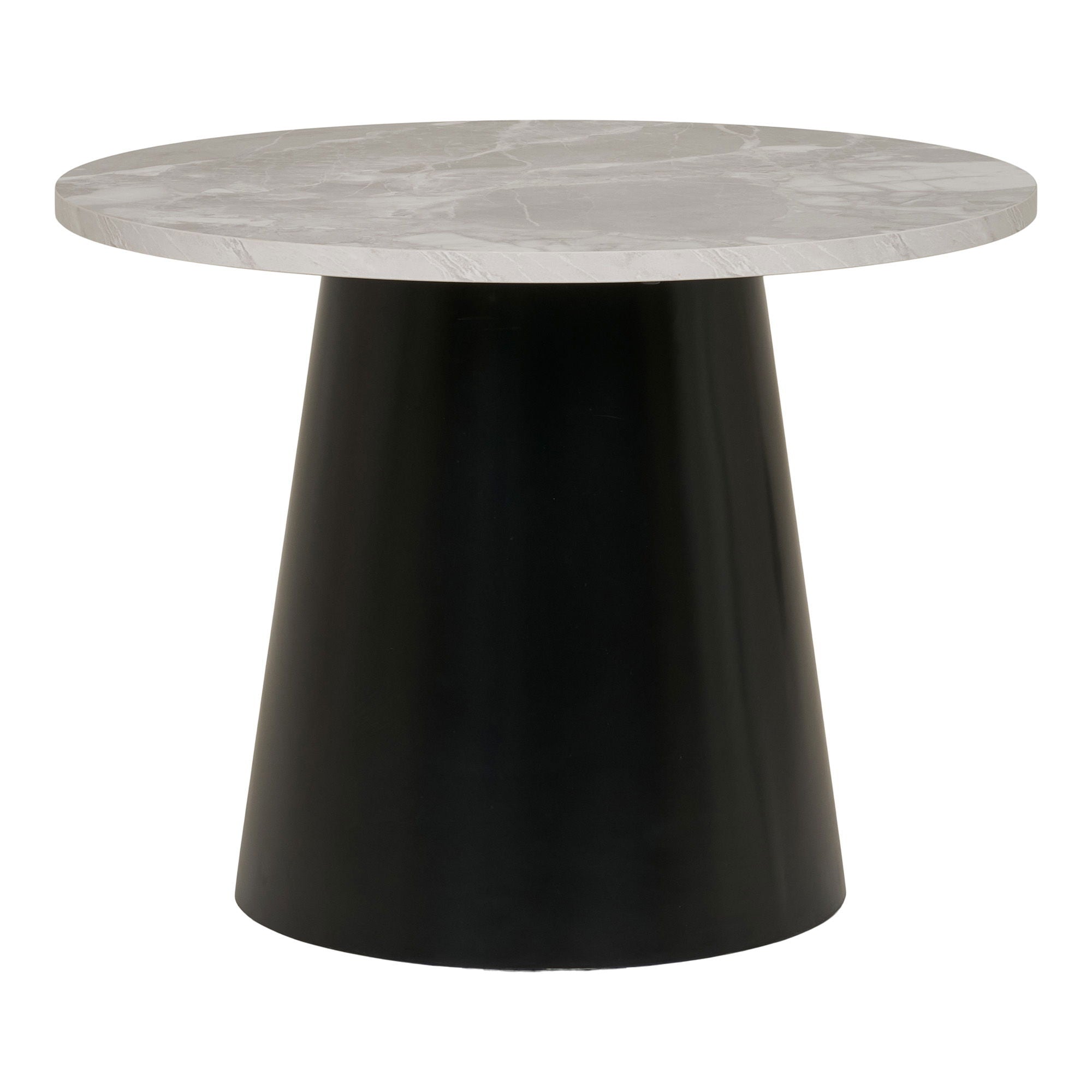 Brito Salontafel - Salontafel, marmerlook, grijs/zwart ø60x45 cm