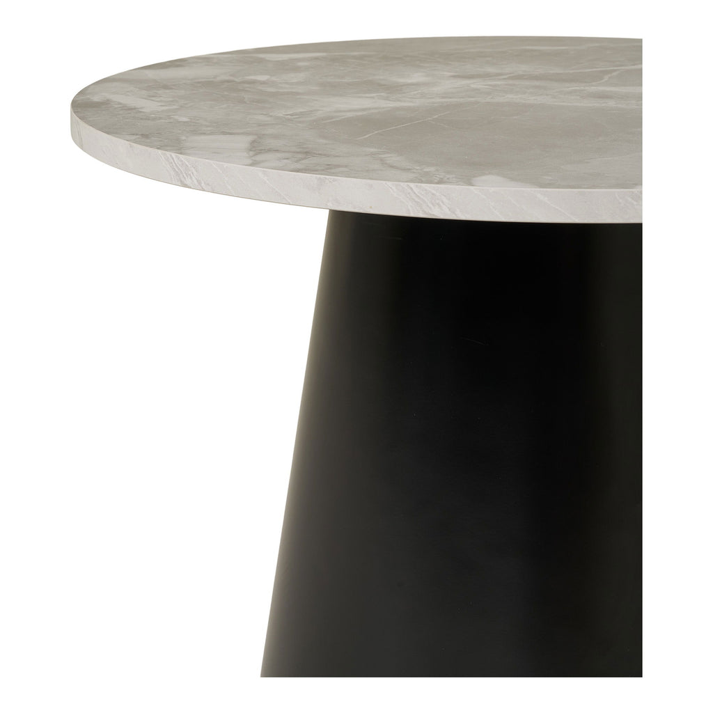 Brito Salontafel - Salontafel, marmerlook, grijs/zwart ø60x45 cm