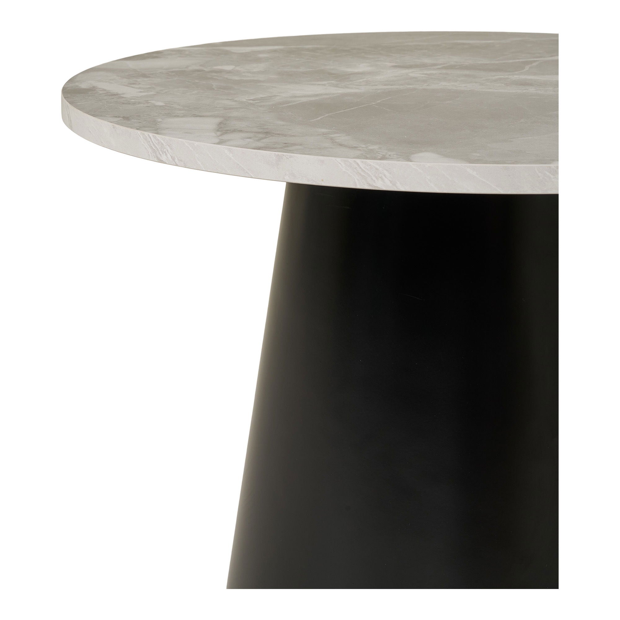 Brito Salontafel - Salontafel, marmerlook, grijs/zwart ø60x45 cm