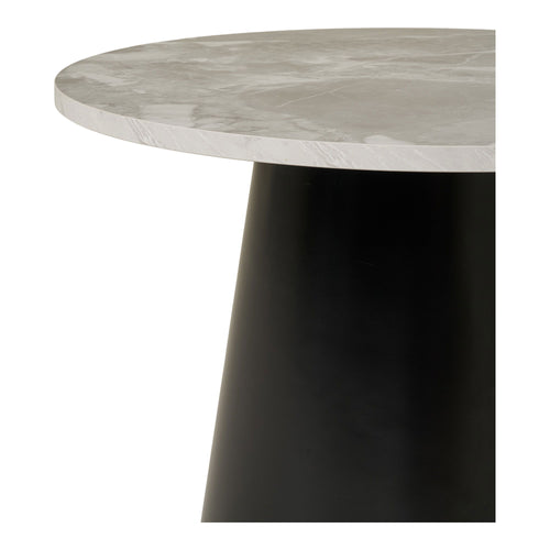 Brito Salontafel - Salontafel, marmerlook, grijs/zwart ø60x45 cm