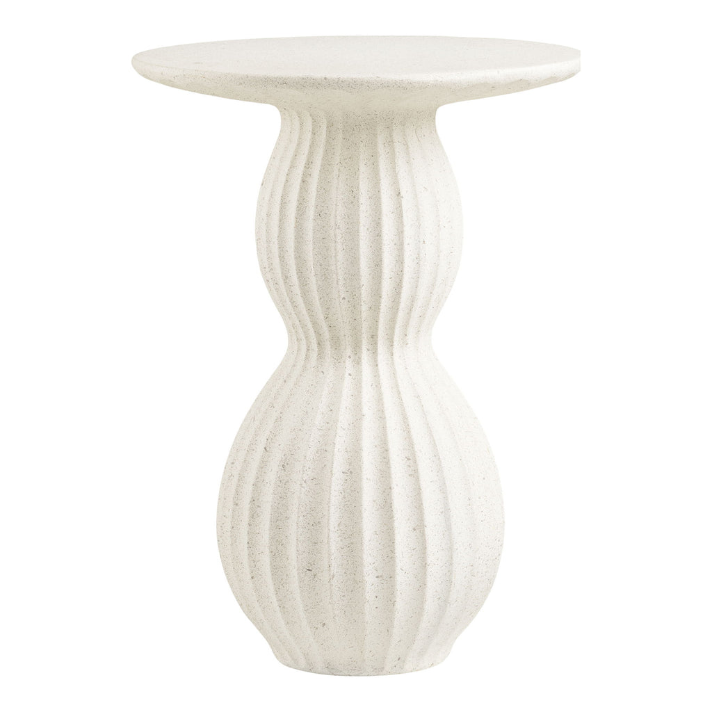 Newtown bijzettafel - fiberclay, wit ø40x55 cm
