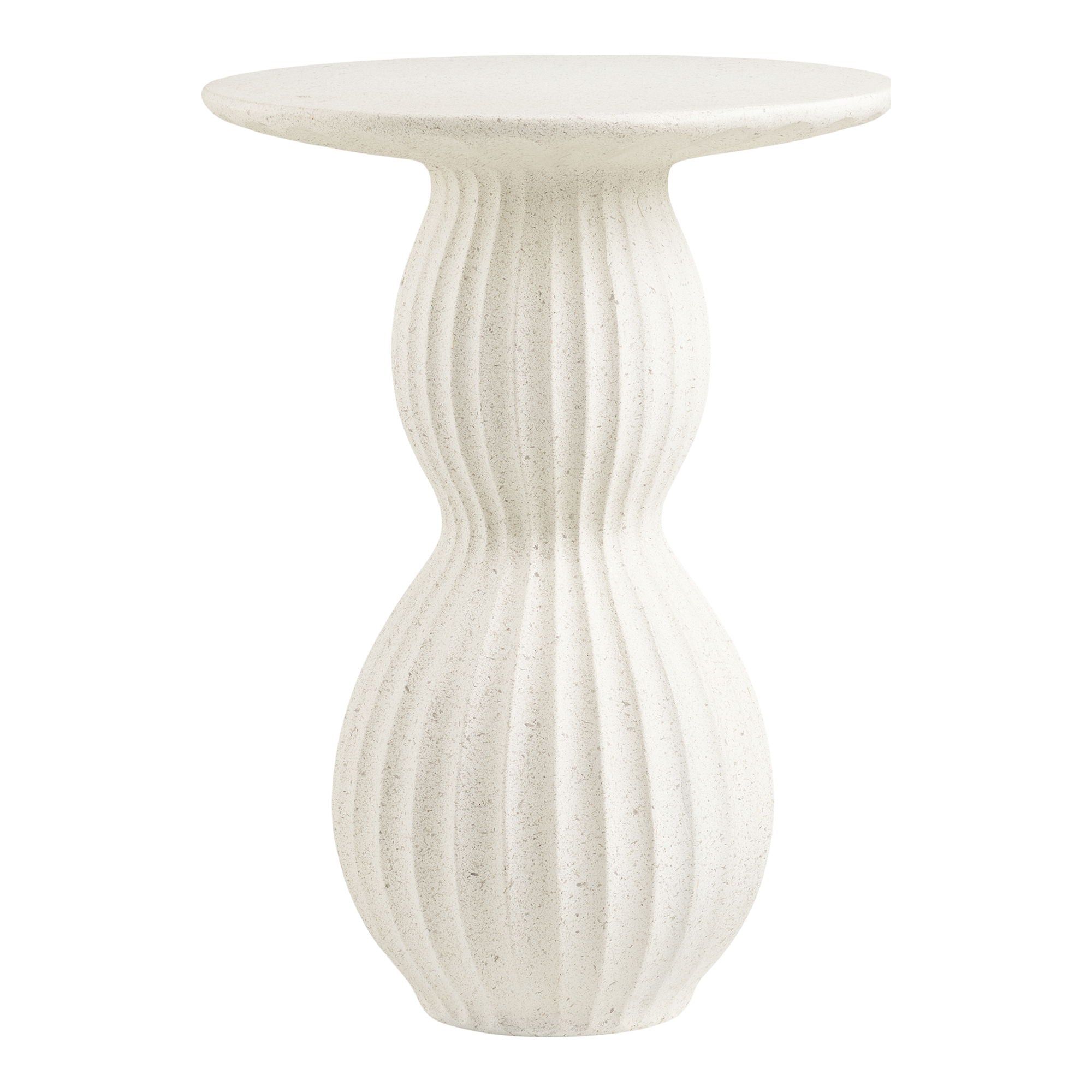 Newtown bijzettafel - fiberclay, wit ø40x55 cm