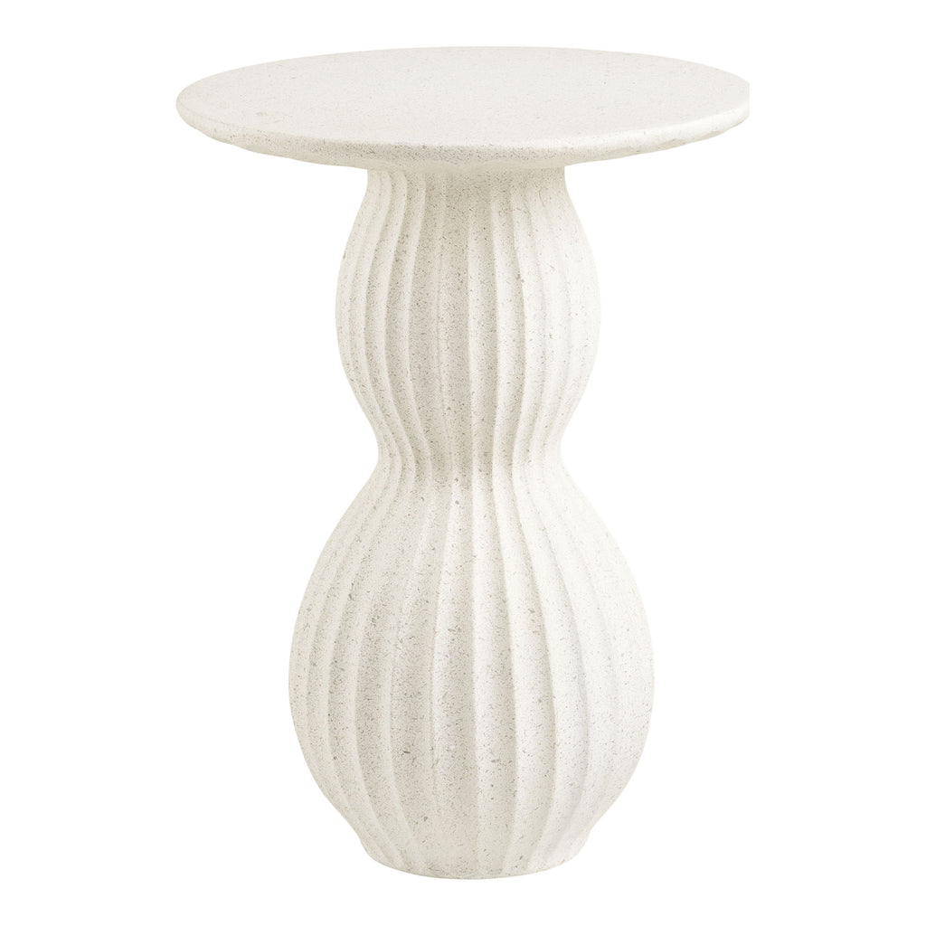 Newtown bijzettafel - fiberclay, wit ø40x55 cm
