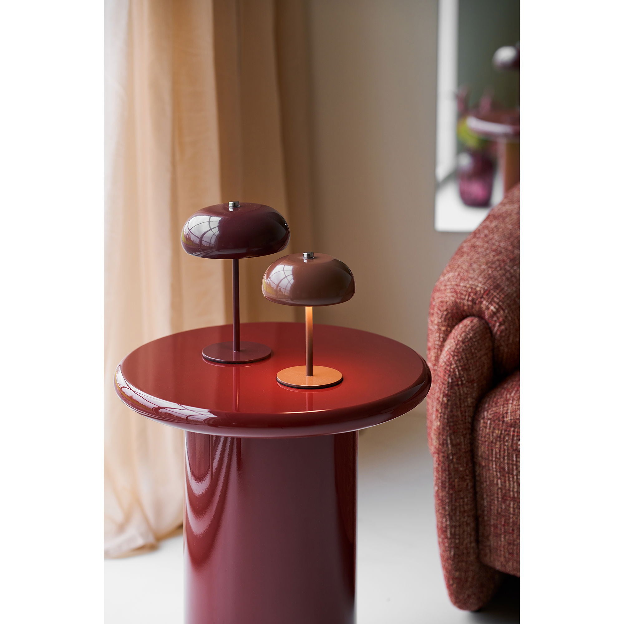 Otago Side Table - Bijzettafel, bordeaux ø45x50 cm