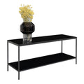 Vita tv-stand - tv-meubel, 2 planken, zwart, zwart frame 100x36x45 cm
