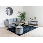 Vita tv-stand - tv-meubel, 2 planken, zwart, zwart frame 100x36x45 cm