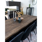 Adelaide vitrinekast - vitrinekast, 1 geribbeld glazen deur, staal, zwart 50x35x110 cm
