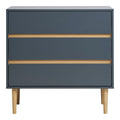Bisley Chest - Kast, geverfd hout, 3 lades, donkergrijs 80x40x80 cm