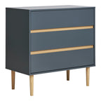 Bisley Chest - Kast, geverfd hout, 3 lades, donkergrijs 80x40x80 cm