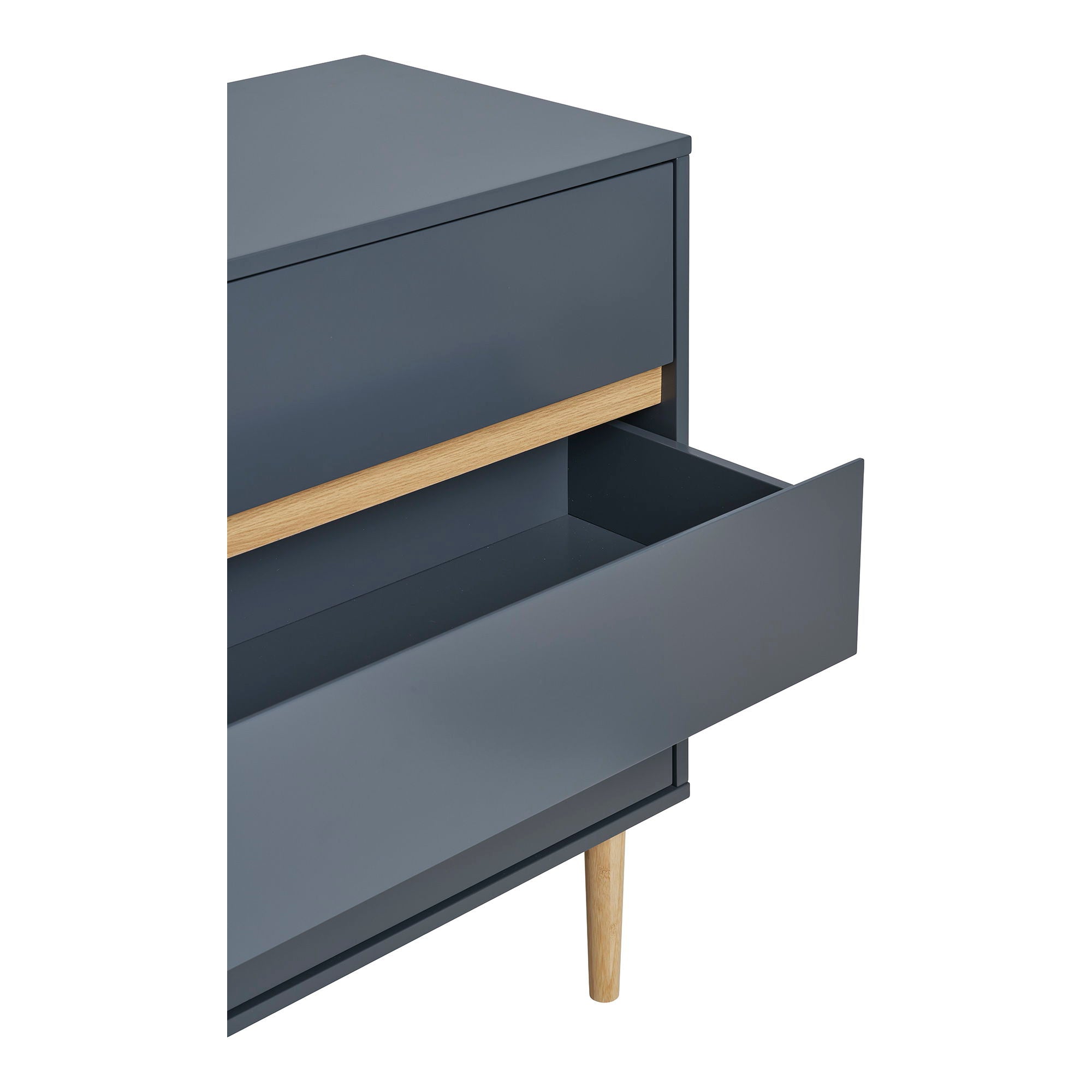 Bisley Chest - Kast, geverfd hout, 3 lades, donkergrijs 80x40x80 cm