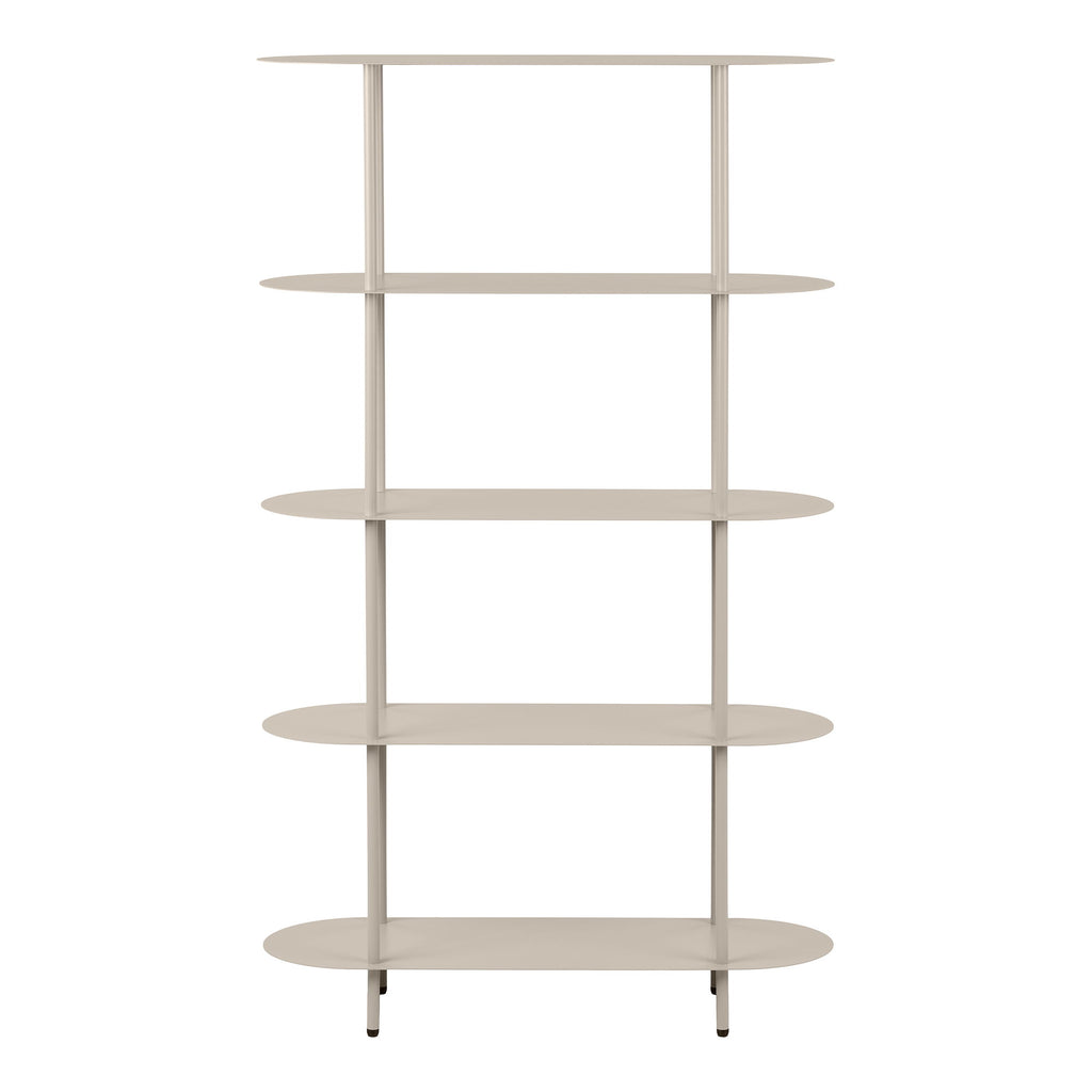 Rieti opbergmeubel - 5 planken, metaal, zandkleurig 31x90x150 cm