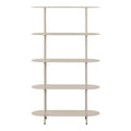 Rieti opbergmeubel - 5 planken, metaal, zandkleurig 31x90x150 cm