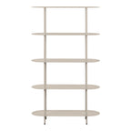 Rieti opbergmeubel - 5 planken, metaal, zandkleurig 31x90x150 cm