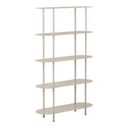 Rieti opbergmeubel - 5 planken, metaal, zandkleurig 31x90x150 cm