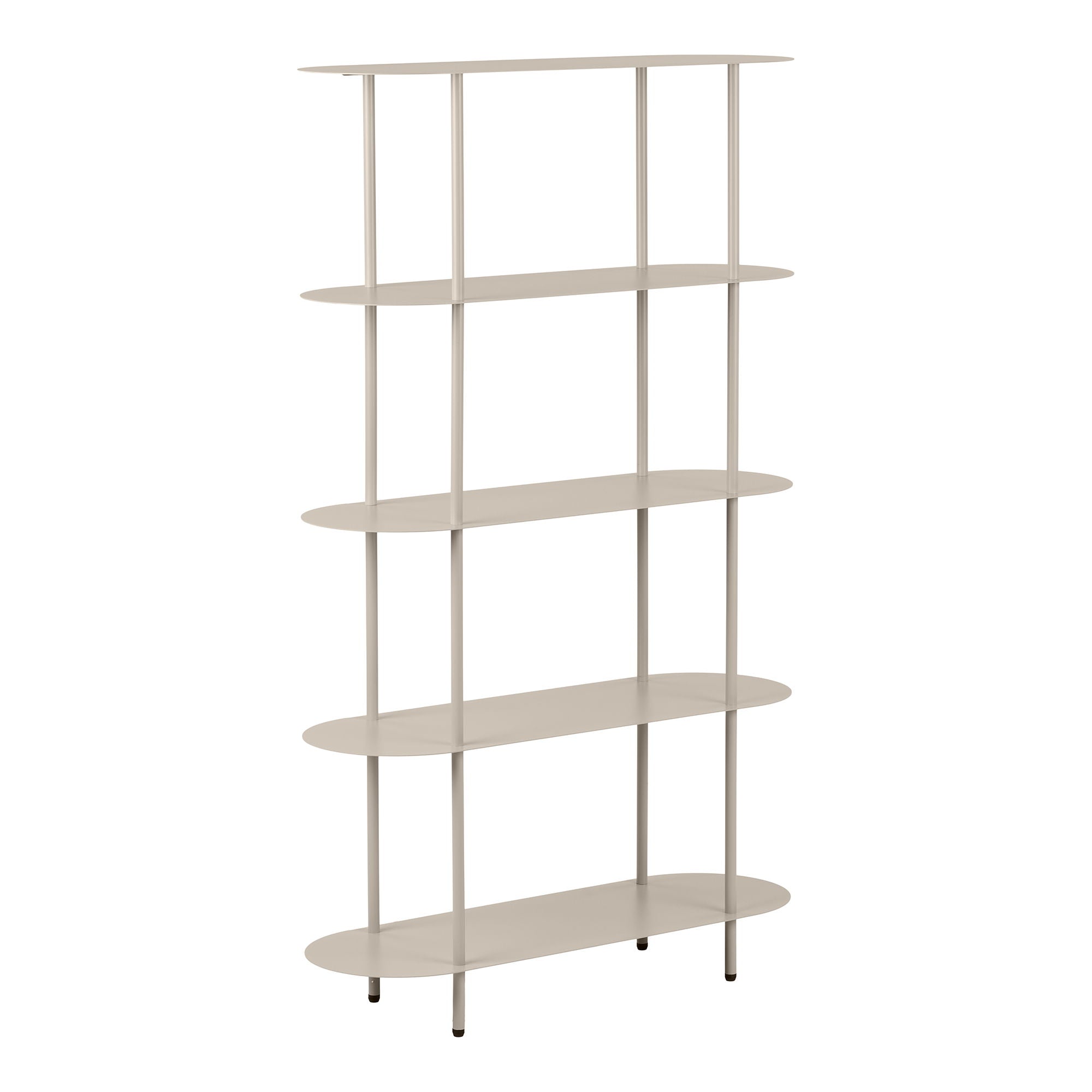 Rieti opbergmeubel - 5 planken, metaal, zandkleurig 31x90x150 cm