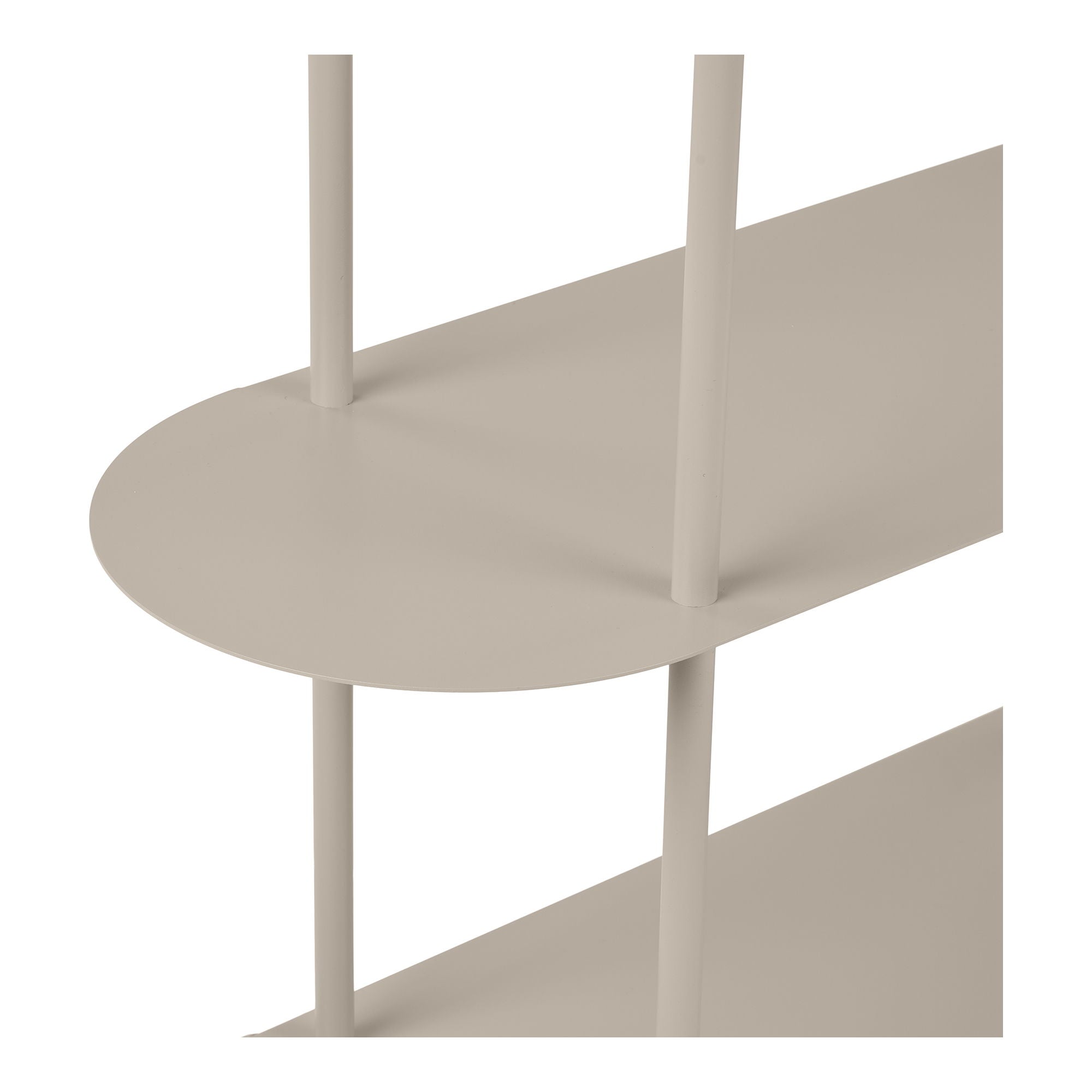 Rieti opbergmeubel - 5 planken, metaal, zandkleurig 31x90x150 cm