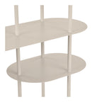 Rieti rek - 5 planken, asymmetrisch, metaal, zand 31x118x139 cm