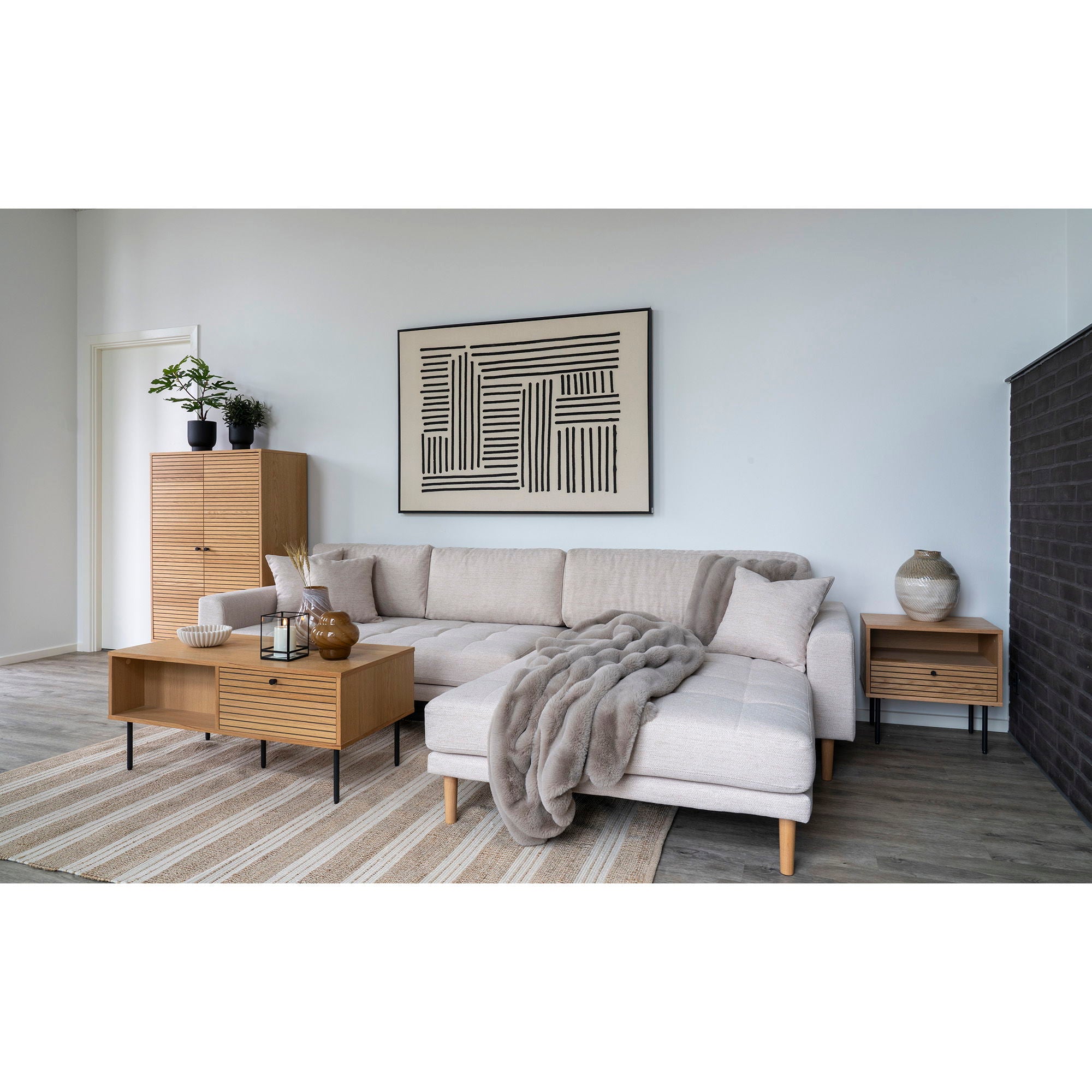 Galena Plaid - Plaid, kunstbont, grijs 130x180 cm