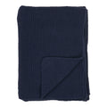 Santos Plaid - Plaid, gerecycled katoen, donkerblauw 130x170 cm