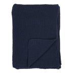 Santos Plaid - Plaid, gerecycled katoen, donkerblauw 130x170 cm