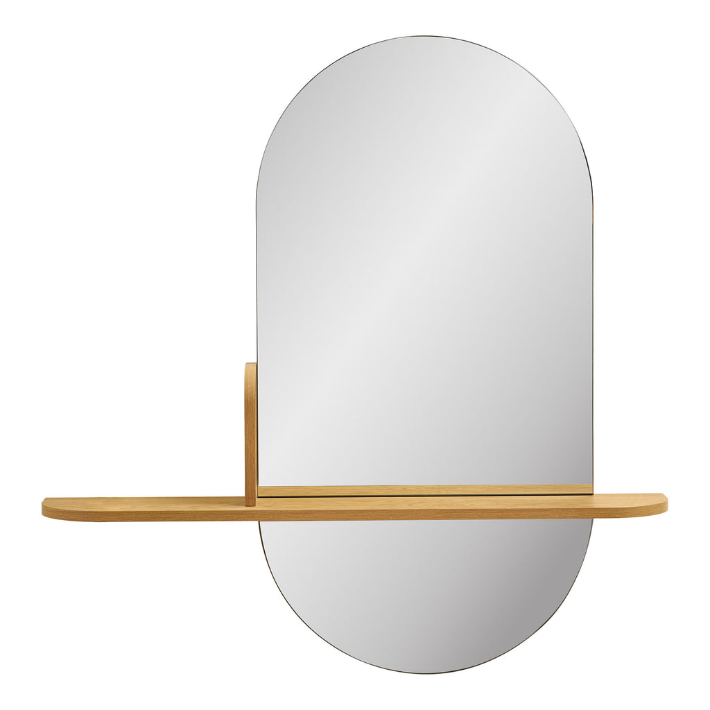Barco Spiegel met plank - Spiegel met plank, eikenlook 92x15x94,5 cm