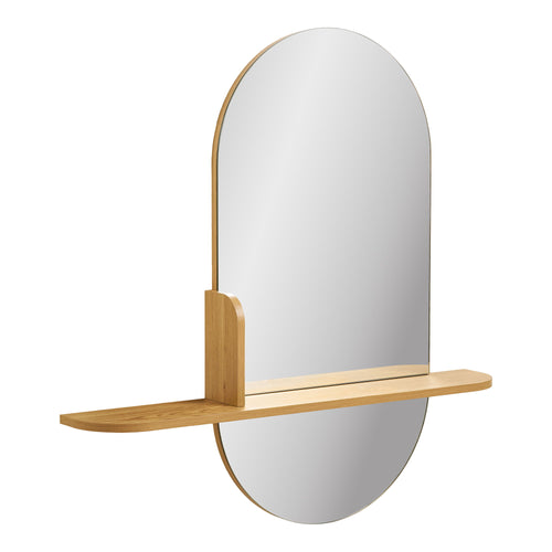 Barco Spiegel met plank - Spiegel met plank, eikenlook 92x15x94,5 cm
