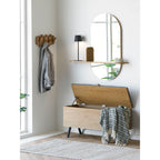 Barco Spiegel met plank - Spiegel met plank, eikenlook 92x15x94,5 cm