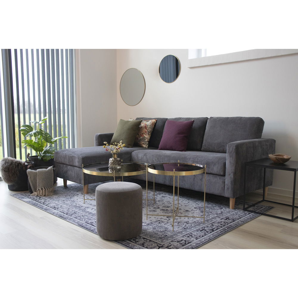 Jersey-spiegel - Spiegel, staal, messinglook ø60 cm