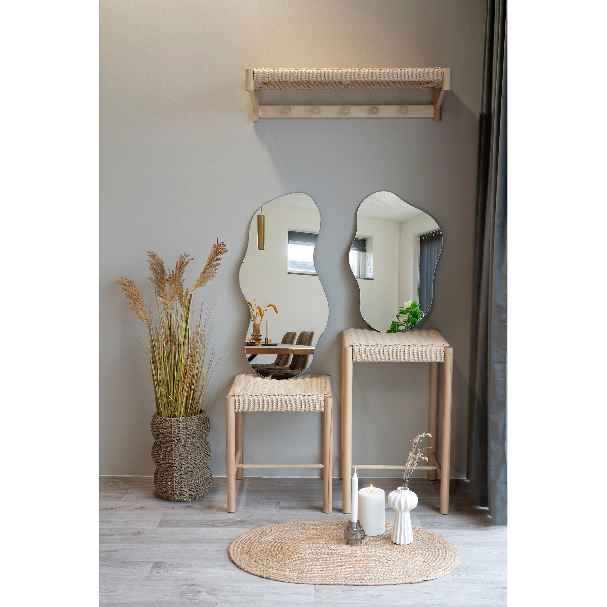 Palermo-spiegel - spiegel, organische vorm, 40 x 60 cm