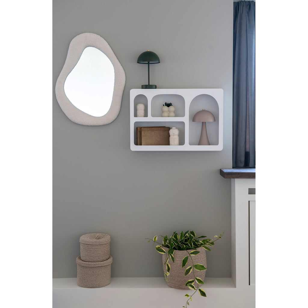 Bosa Mirror - Spiegel, teddy, wit 46,5x61 cm