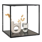 Vita Wallshelf - Wandplank, zwart, zwart frame 36x36x36 cm