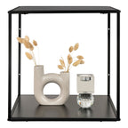 Vita Wallshelf - Wandplank, zwart, zwart frame 36x36x36 cm