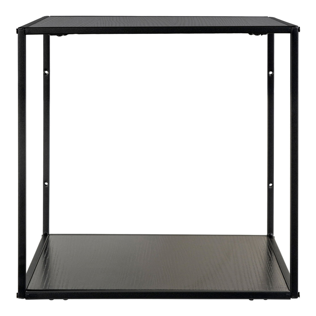 Vita Wallshelf - Wandplank, zwart, zwart frame 36x36x36 cm
