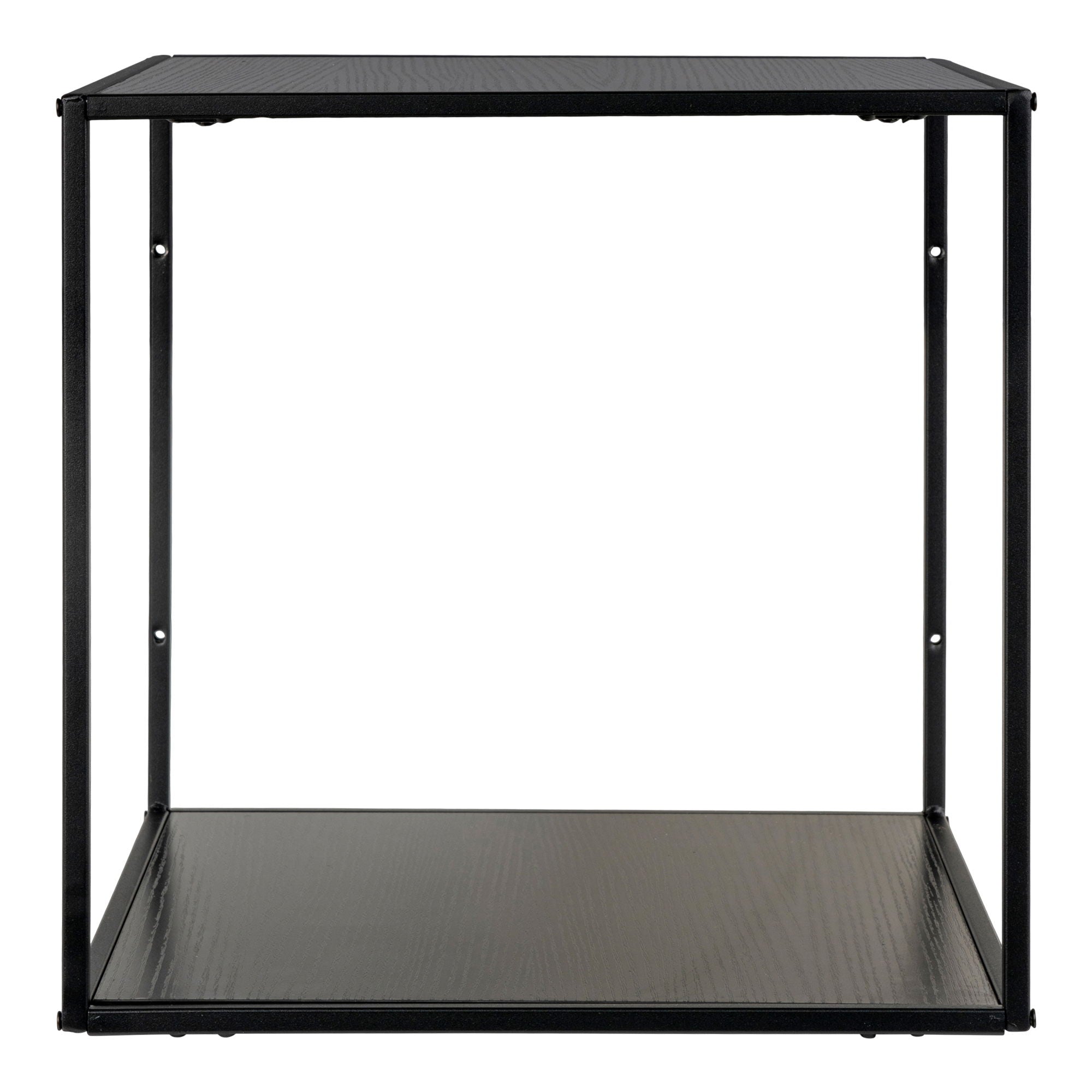 Vita Wallshelf - Wandplank, zwart, zwart frame 36x36x36 cm