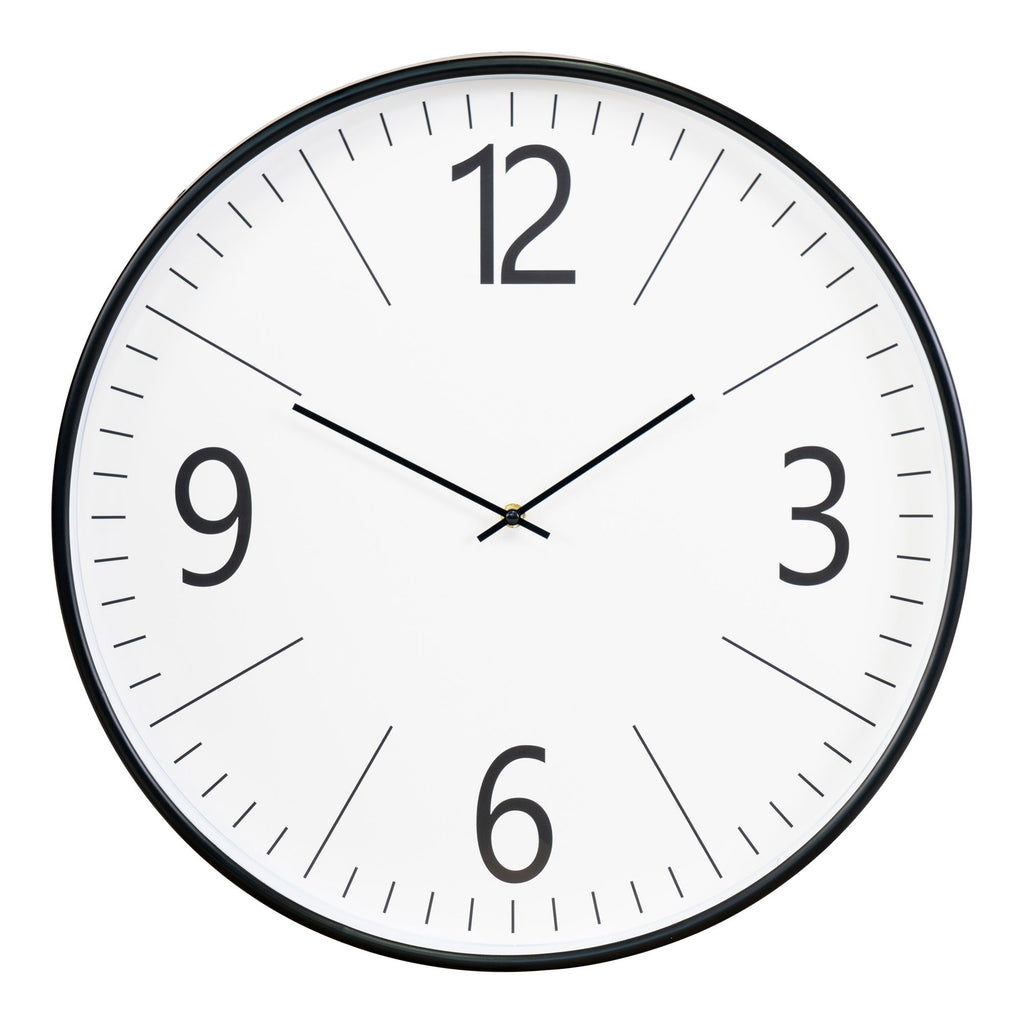 Biel Wandklok - Wandklok, zwart-wit, stil uurwerk Ø51 cm
