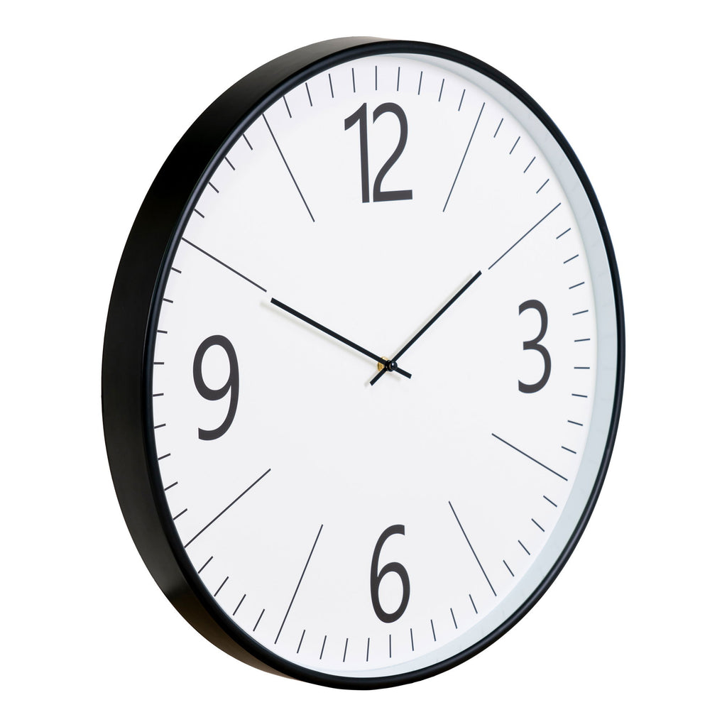 Biel Wandklok - Wandklok, zwart-wit, stil uurwerk Ø51 cm