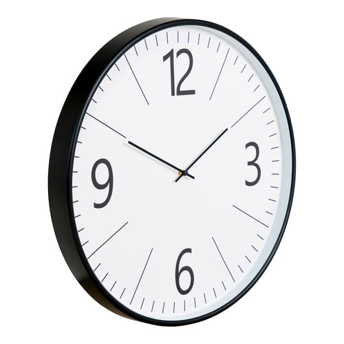 Biel Wandklok - Wandklok, zwart-wit, stil uurwerk Ø51 cm