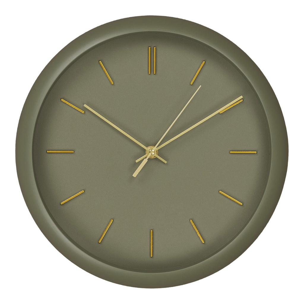 Rossano Wandklok - wandklok, groen, stil uurwerk ø30 cm