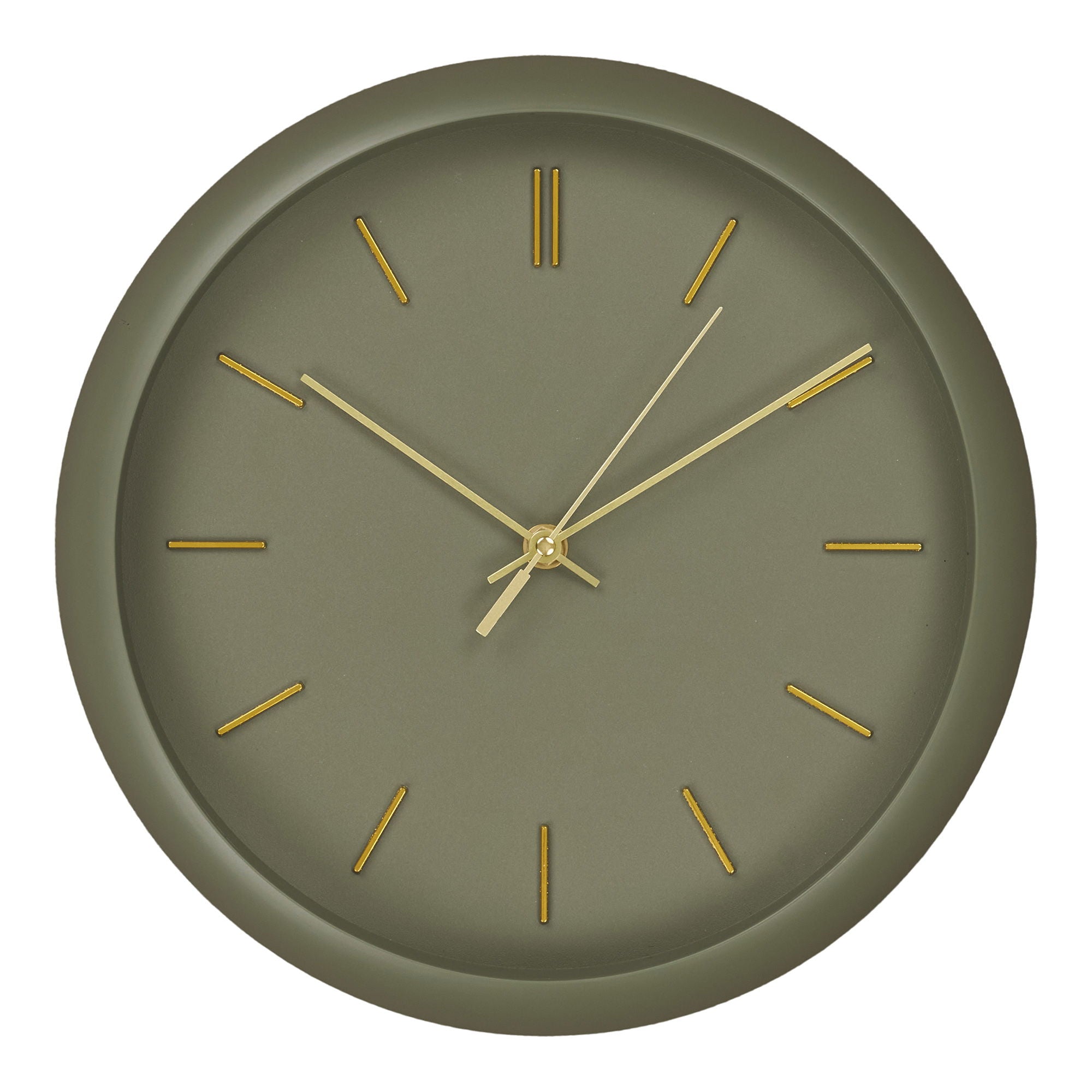 Rossano Wandklok - wandklok, groen, stil uurwerk ø30 cm