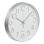 Lalibela Wandklok - Wandkllok, zilver, stil uurwerk ø30 cm