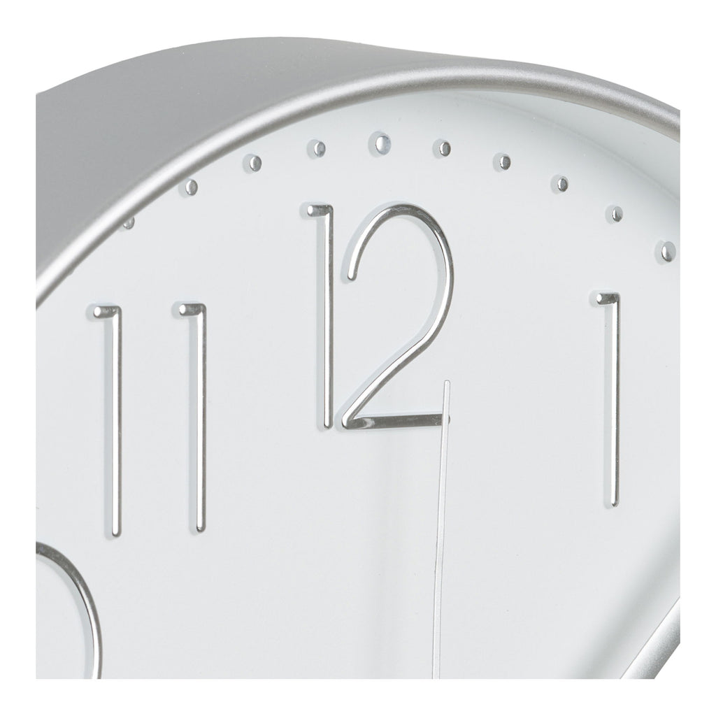 Lalibela Wandklok - Wandkllok, zilver, stil uurwerk ø30 cm