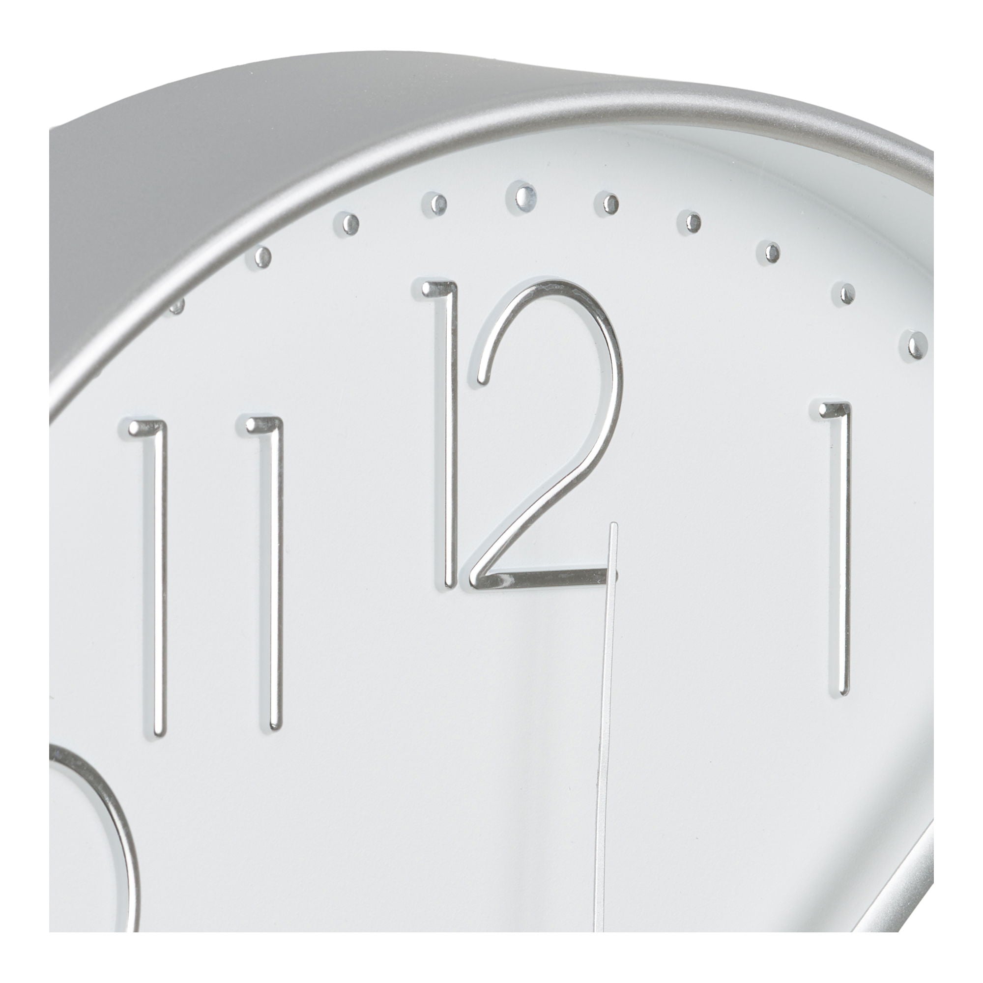Lalibela Wandklok - Wandkllok, zilver, stil uurwerk ø30 cm